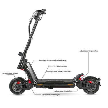Inmotion RS Midnight 2.0 60 MPH Dual Motor Electric Scooter